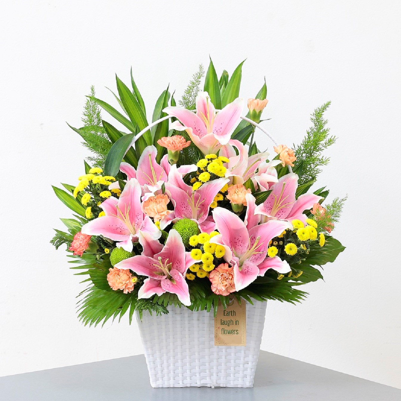 product image for Pink lilies and mixed flowers