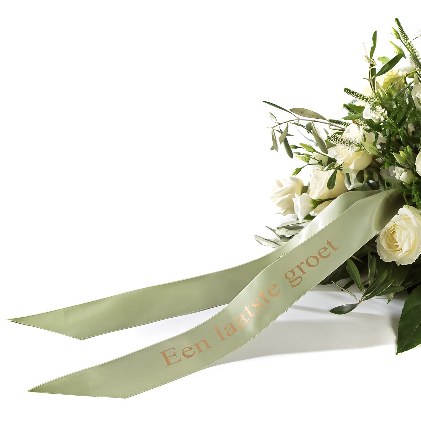 Funeral Ribbon, only with flowers