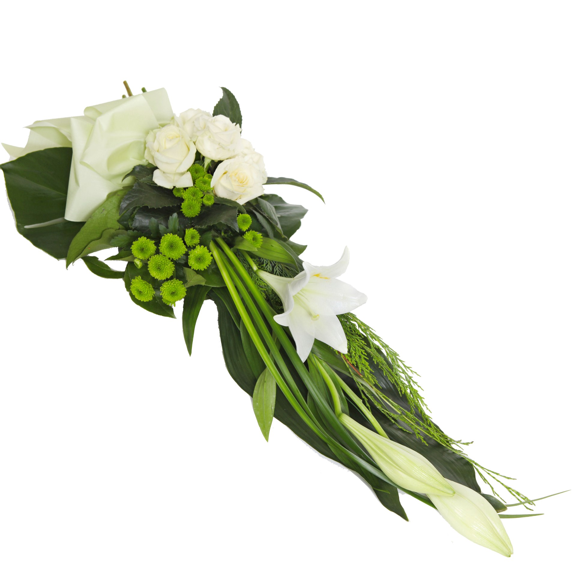 Modern Green Santini Chrysanthemum Bouquet