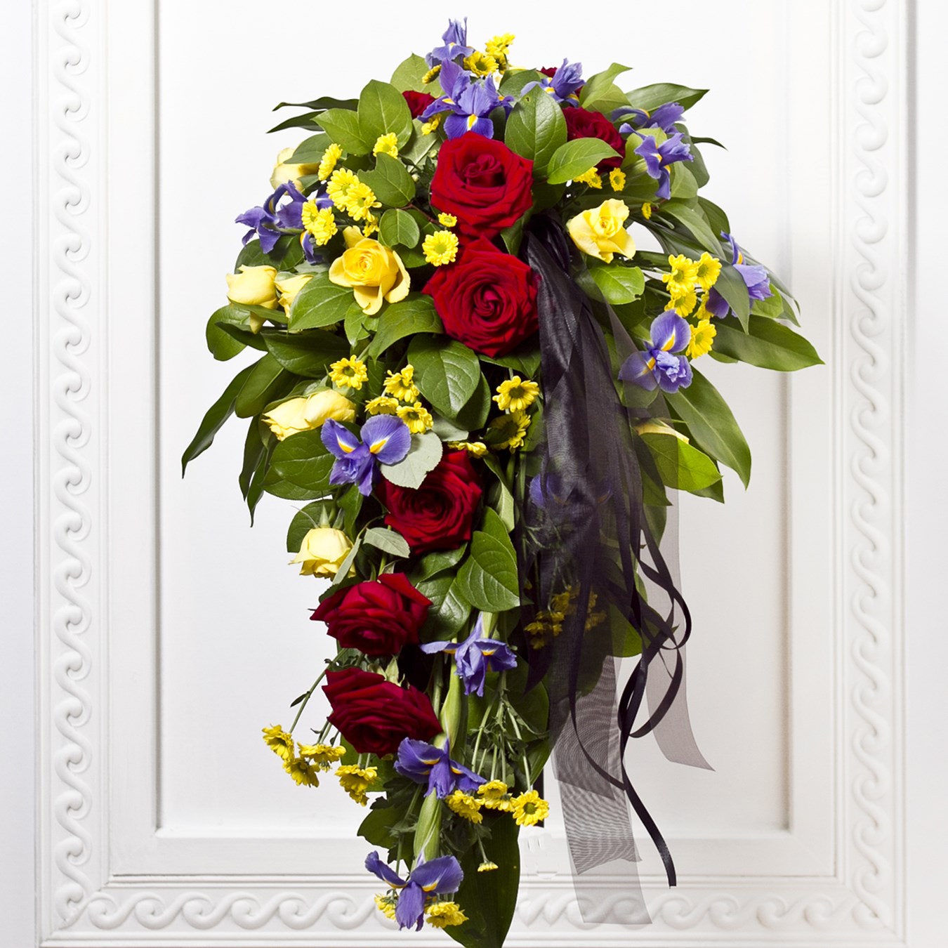 product image for Funeral Bouquet with Colorful flowers and Ribbon