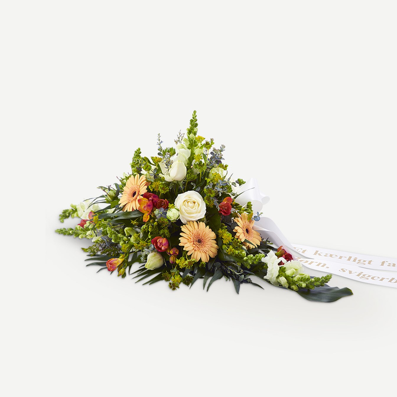 product image for Golden funeral decoration with ribbon