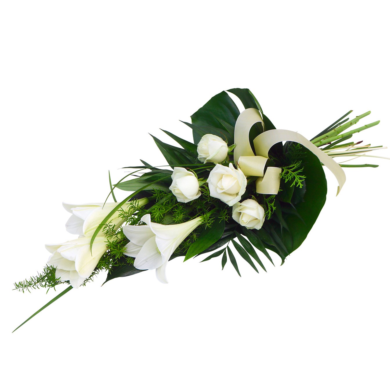 product image for White-green funeral bouquet