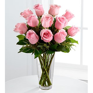The Long Stem Pink Rose Arrangement by FTD