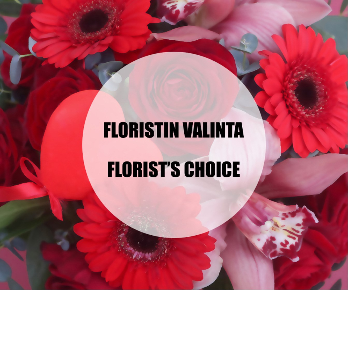 Valentine's day bouquet red, florist's choice, Finland
