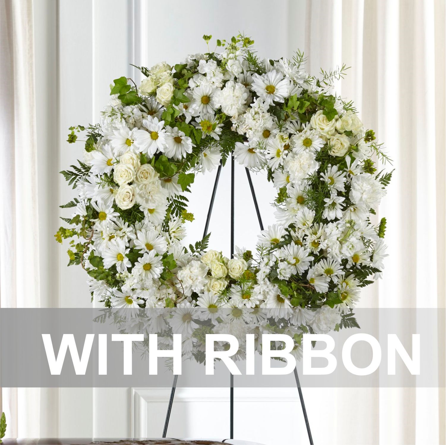 Wreath with ribbon