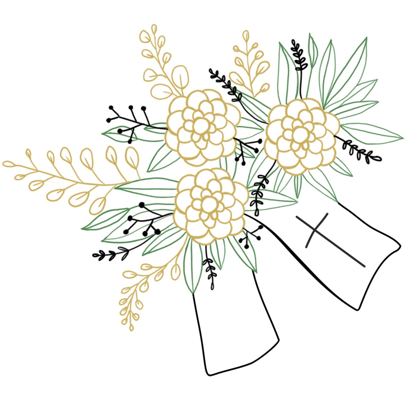 product image for Funeral spray and arrangement with ribbon