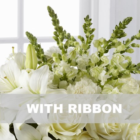 Funeral Spray / Arrangement With Ribbon