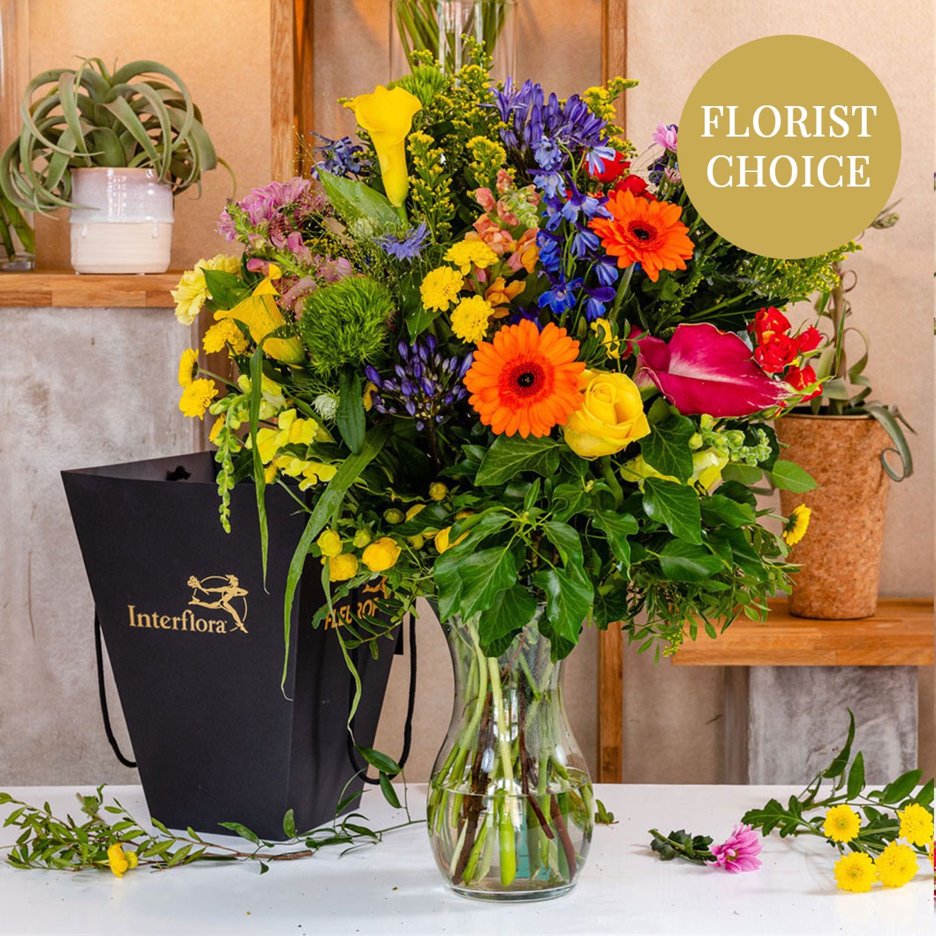 Colorful florist's fantasy bouquet