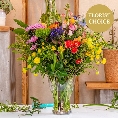 Colorful florist's fantasy bouquet