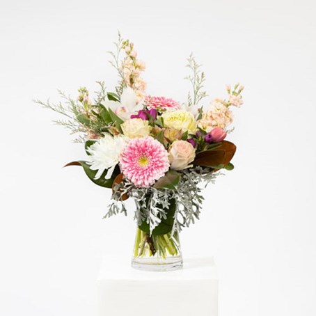 Soft Pink Bouquet In Vase