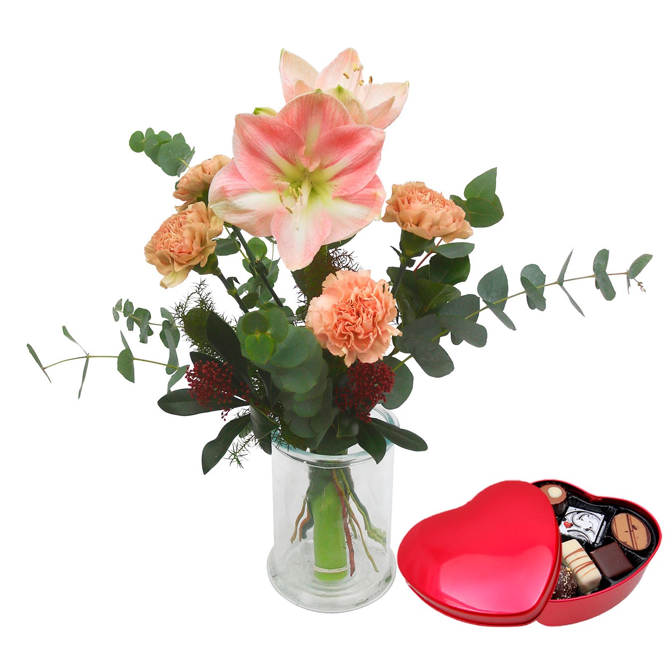 product image for Sweet Christmas greetings with red chocolate heart