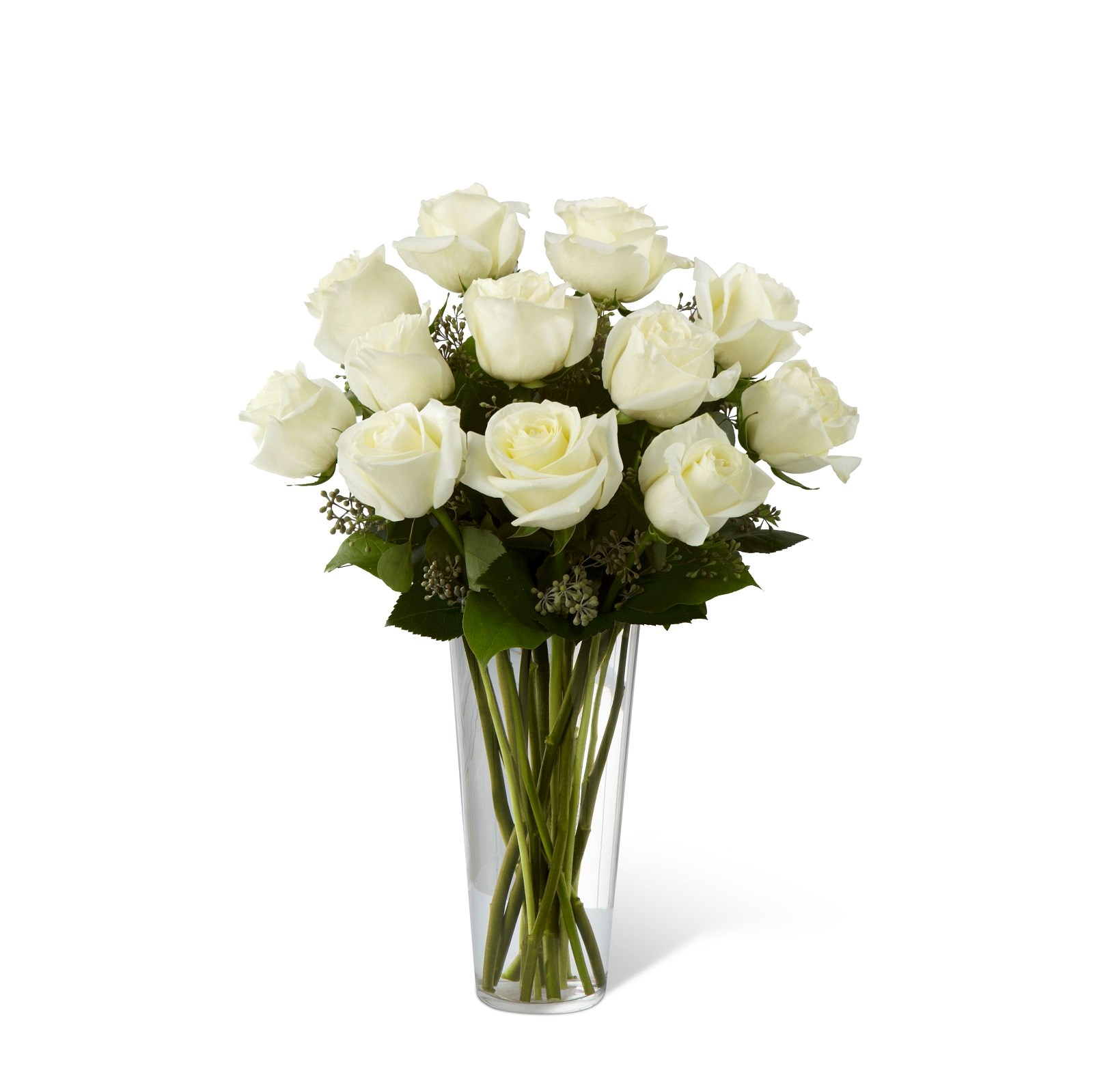 product image for The White Rose Bouquet by FTD - VASE INCLUDED