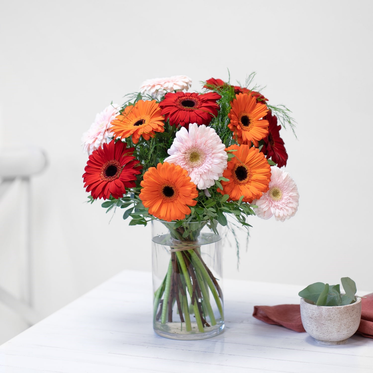 product image for Multicolor bouquet of gerberas, classic and cheerful.