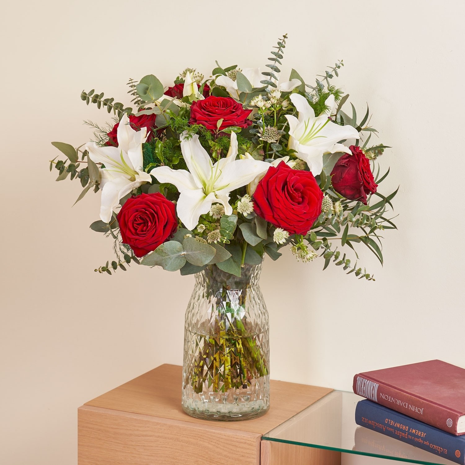 Arrangement of Roses with Lilies