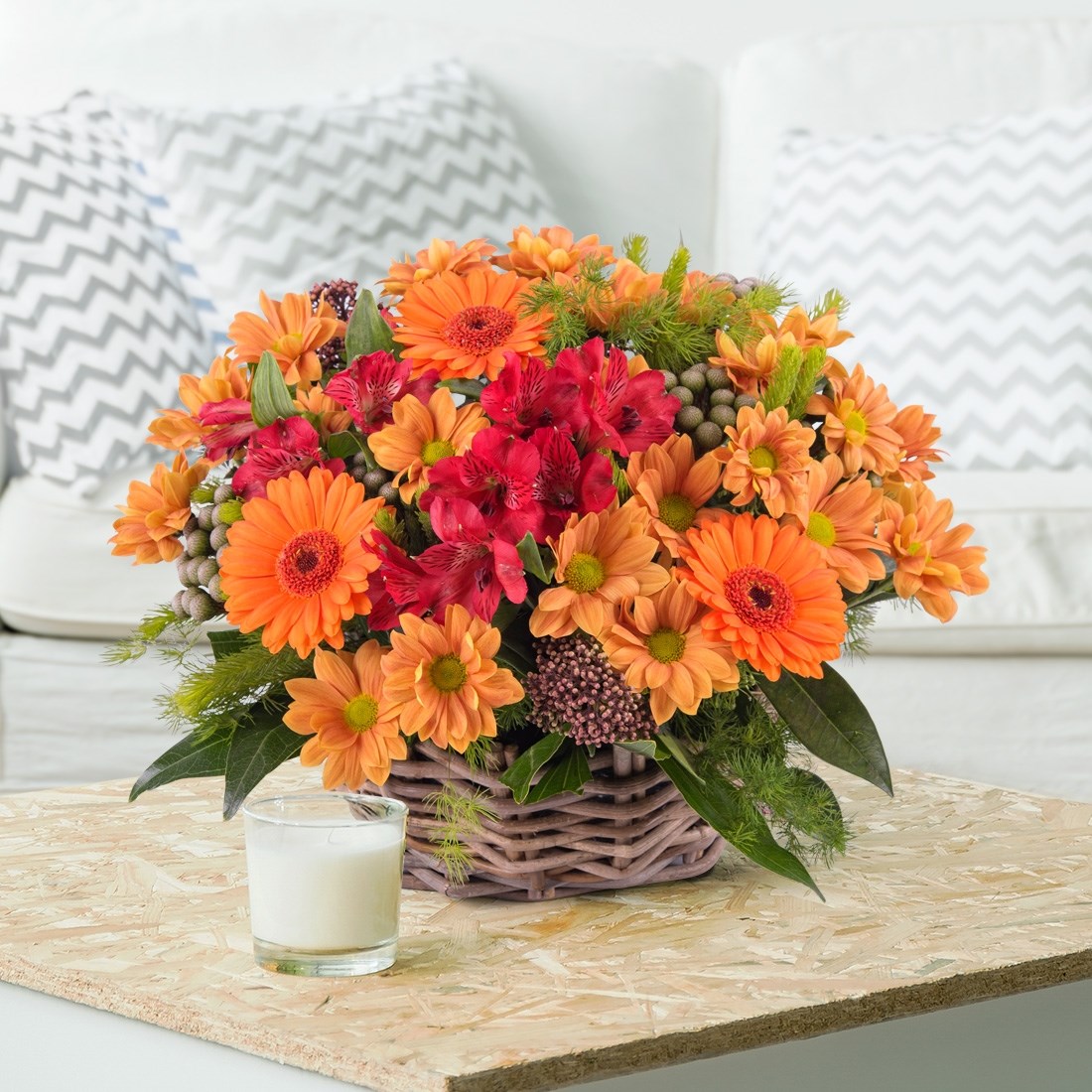 product image for Basket arrangement of mixed flowers