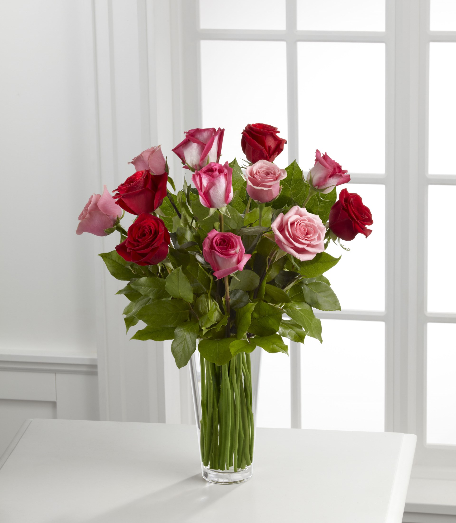 product image for The True Romance Rose Bouquet by FTD VASE INCLUDED