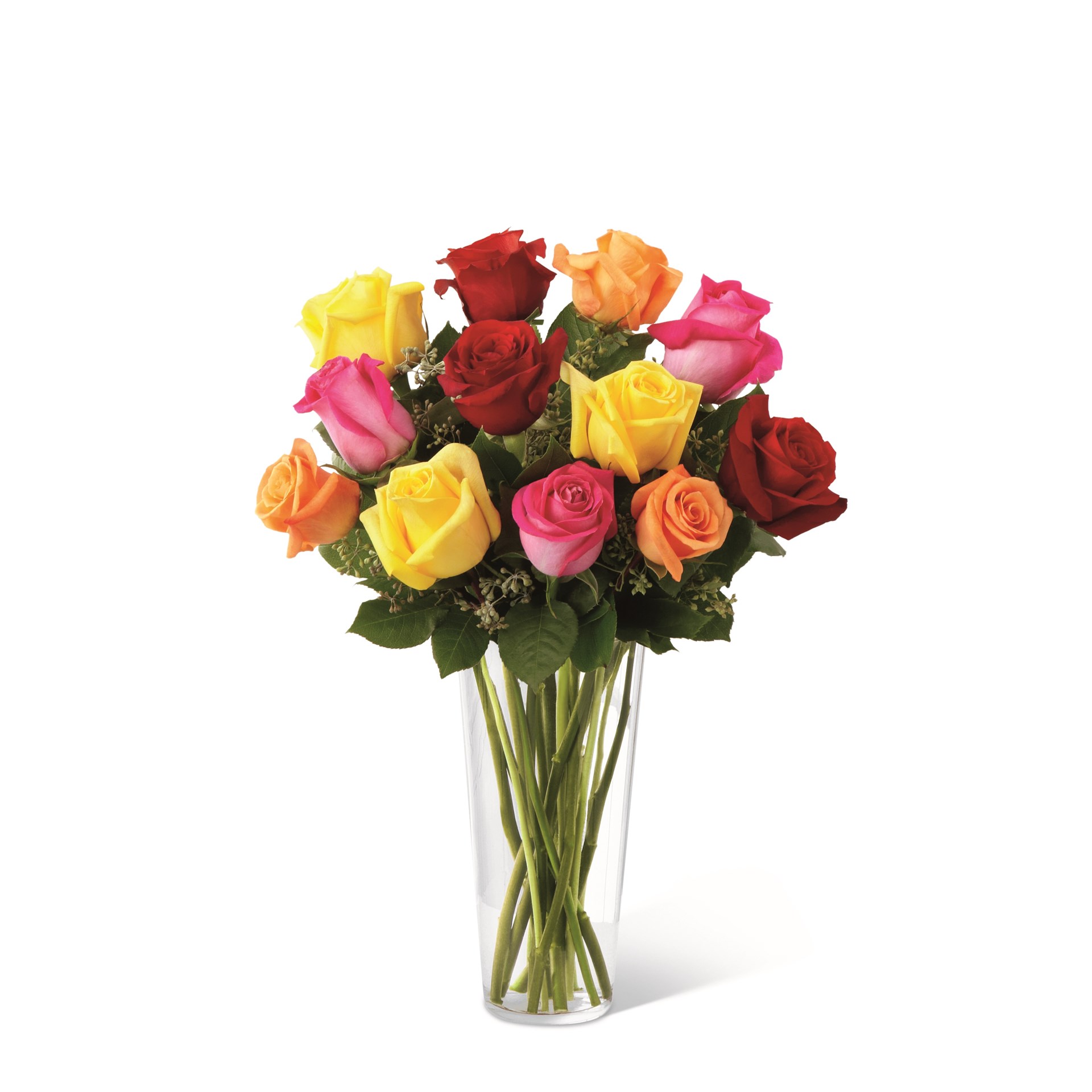 product image for The Bright Spark Rose Bouquet by FTD VASE INCLUDED