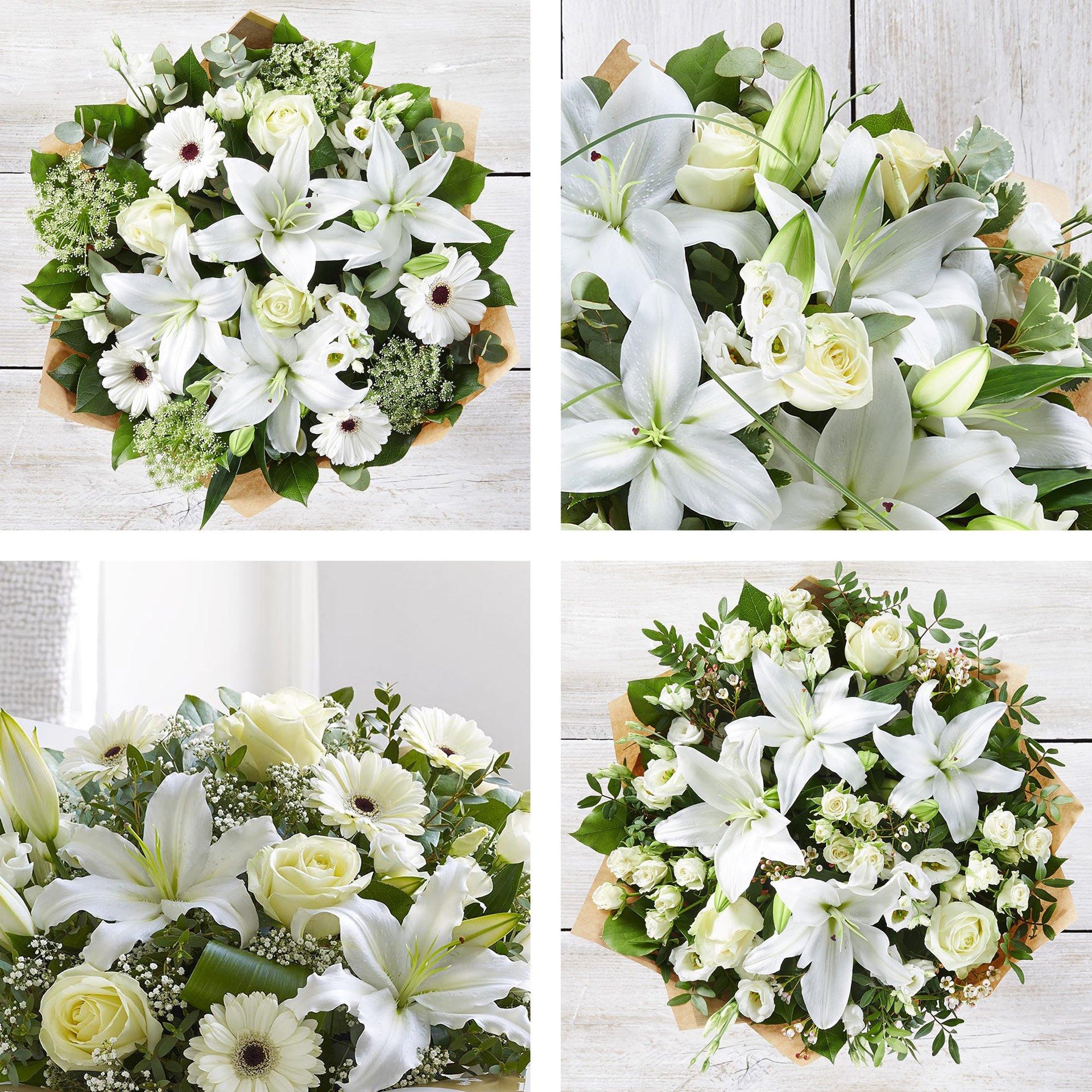 product image for White Rose and Lily Bouquet