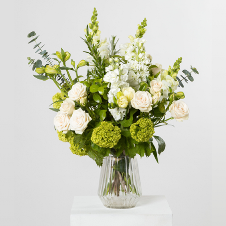 Seasonal Neutral Bouquet In Vase
