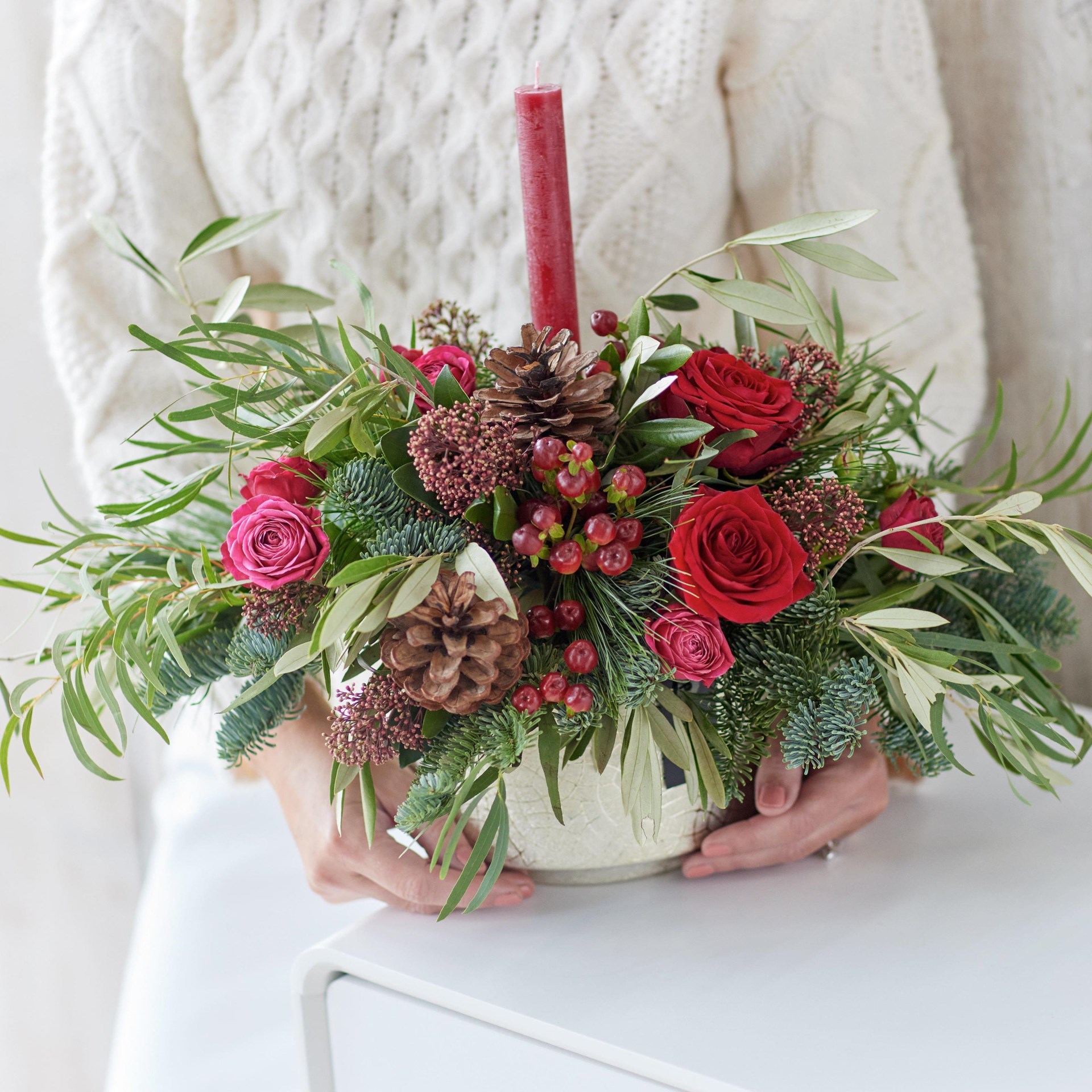 Luxury Christmas Candle Arrangement.