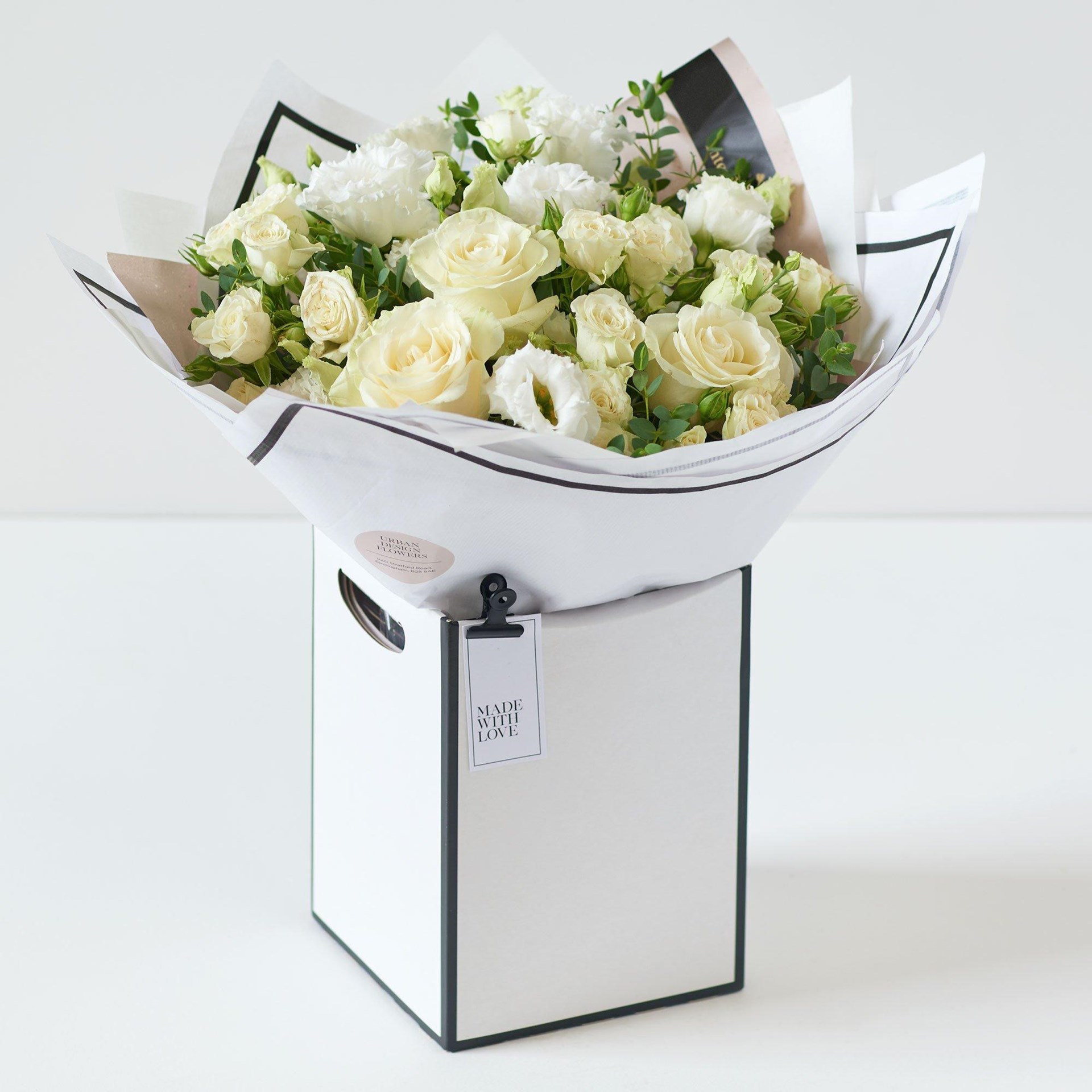 product image for Beautifully Simple White Flower Bouquet.