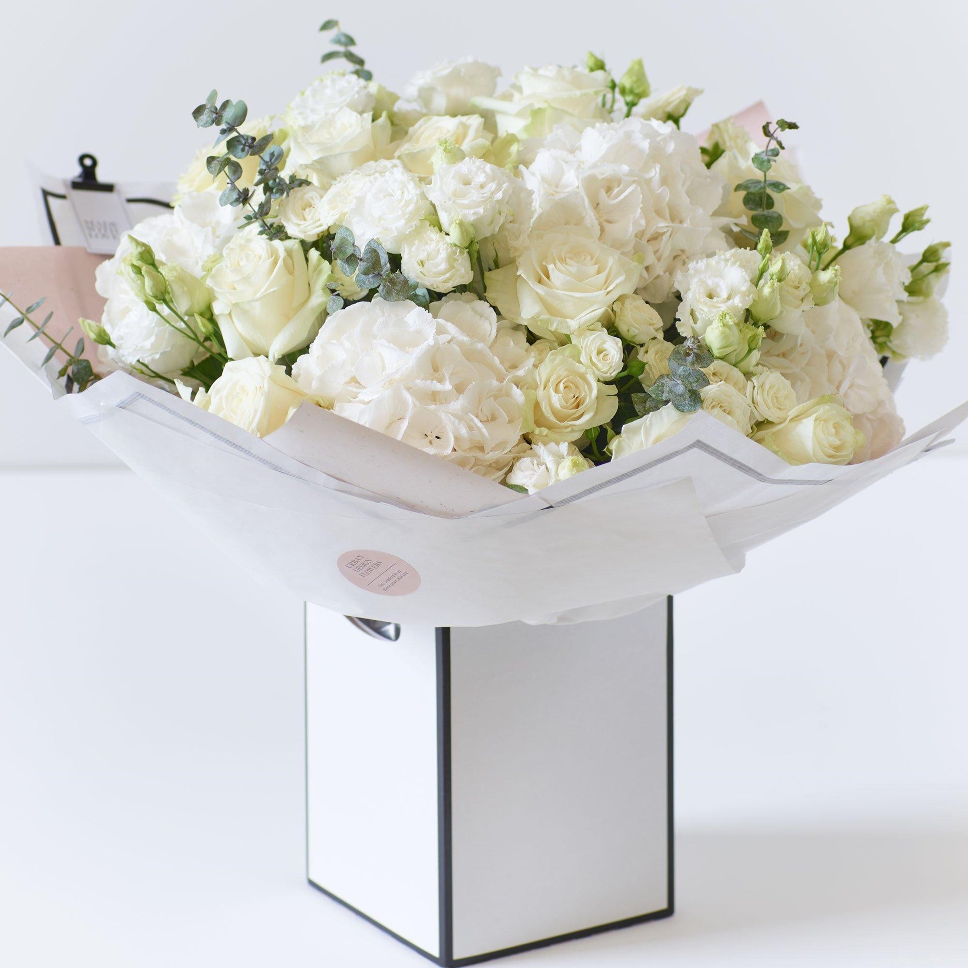 product image for Beautifully Simple Showstopper White Flower Bouquet.