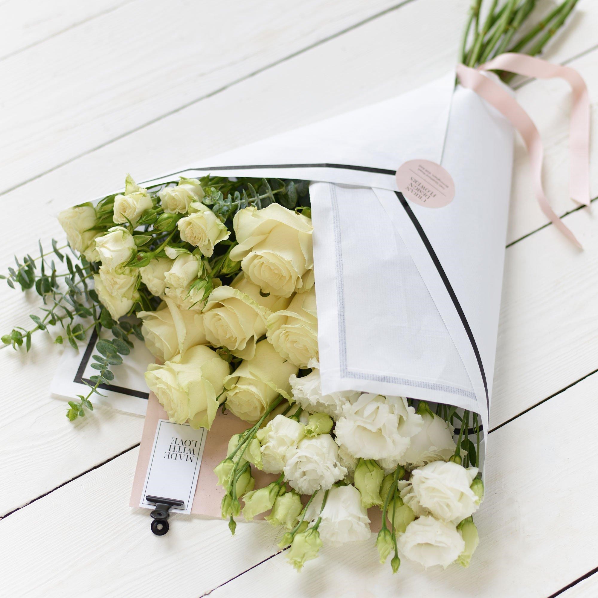 Beautifully Simple Large White Flower Wrap.