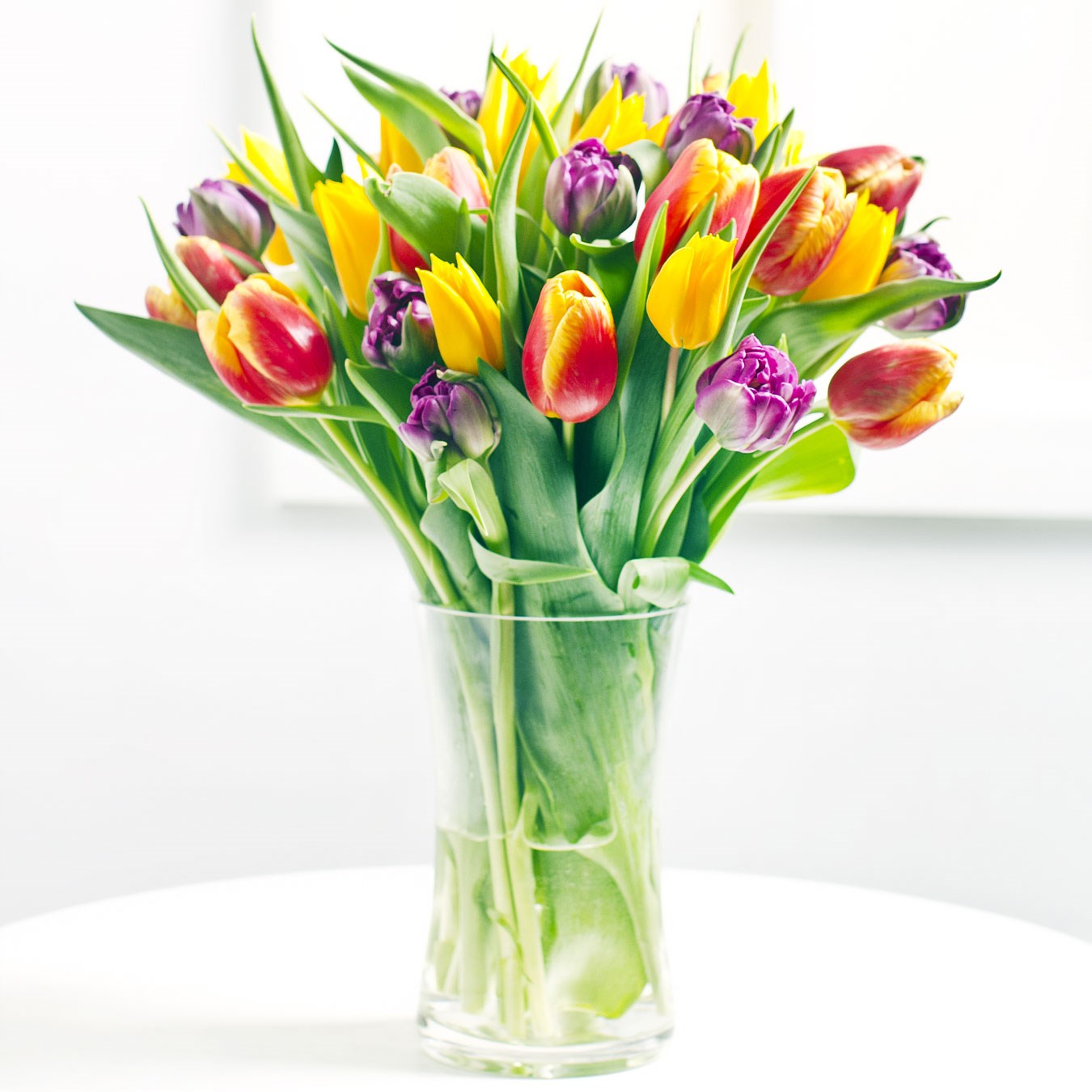 Seasonal bouquet of tulips