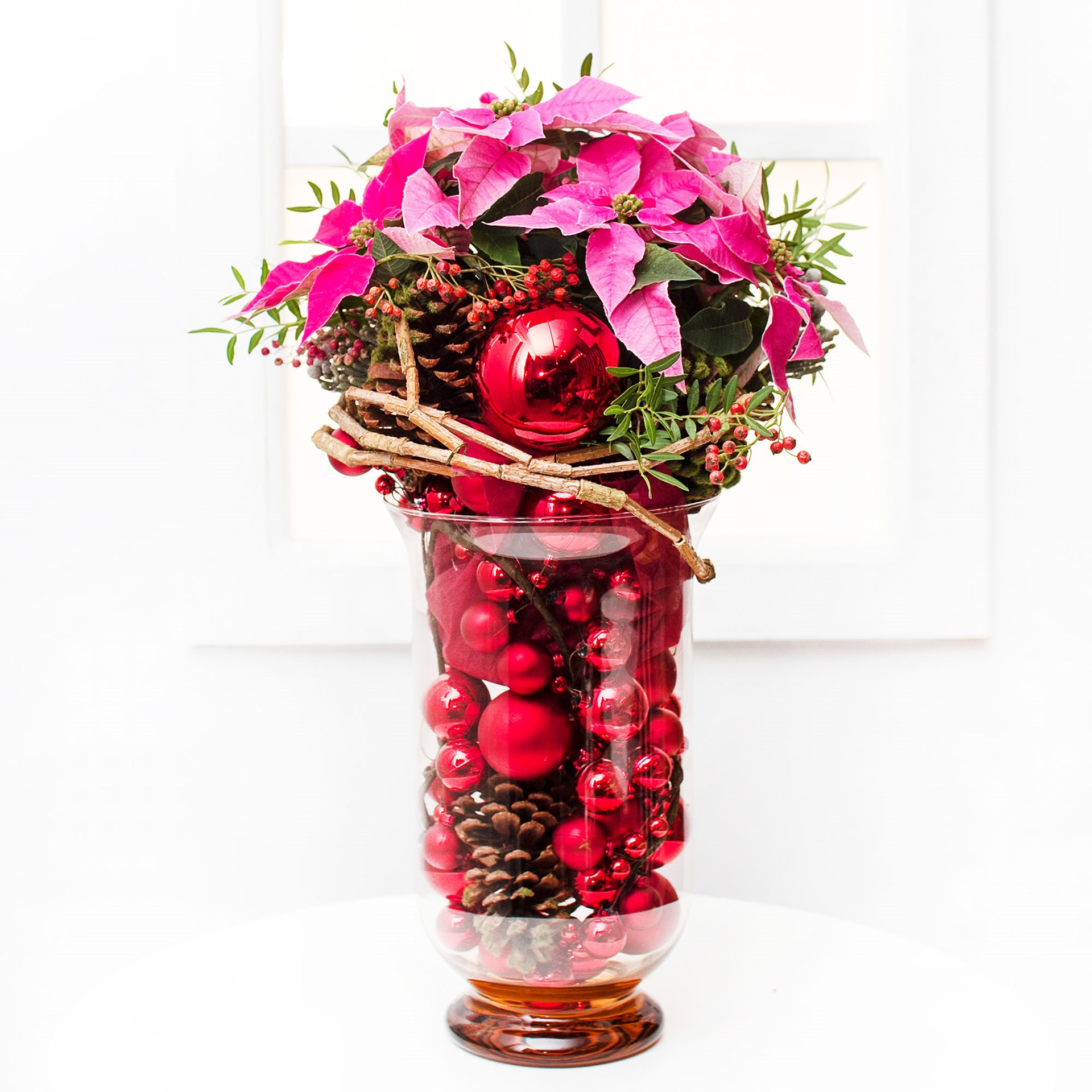 product image for Christmas Arrangement in Glass Vase