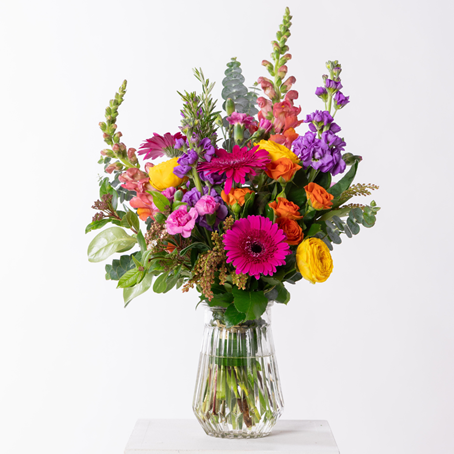Seasonal Bright Bouquet in Vase