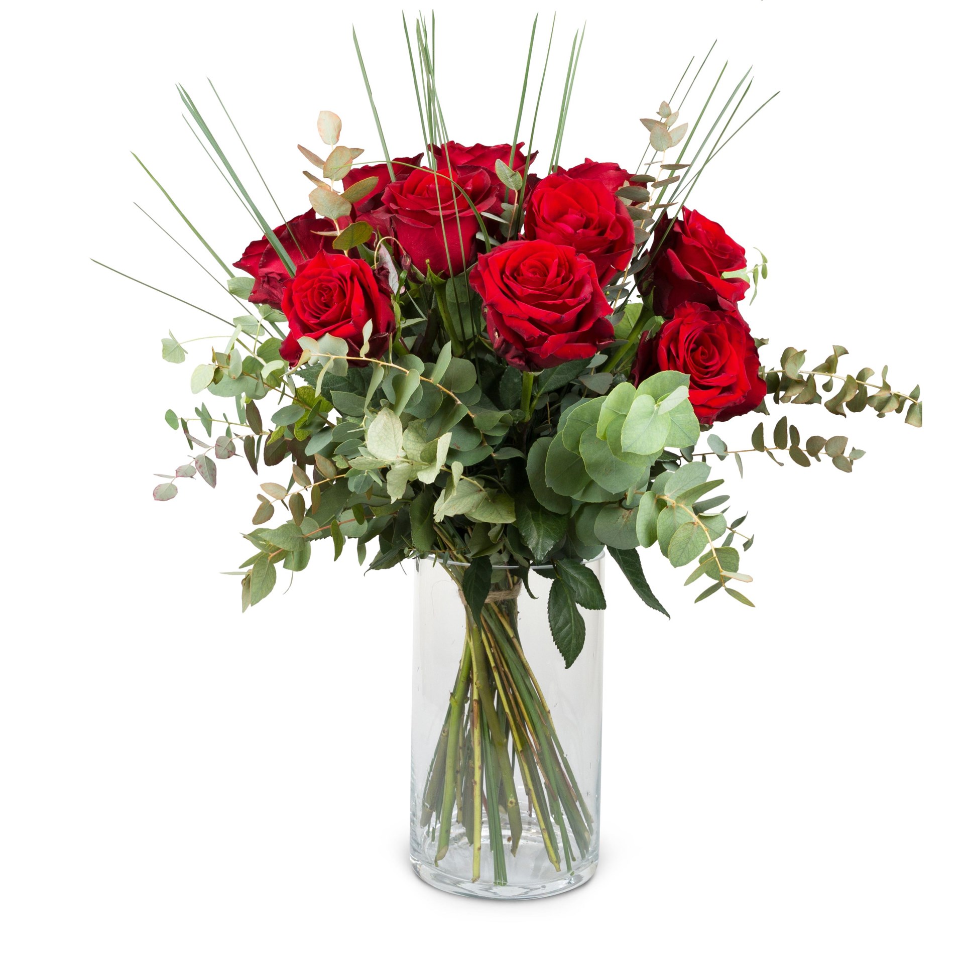 product image for 12 Red Roses with greenery