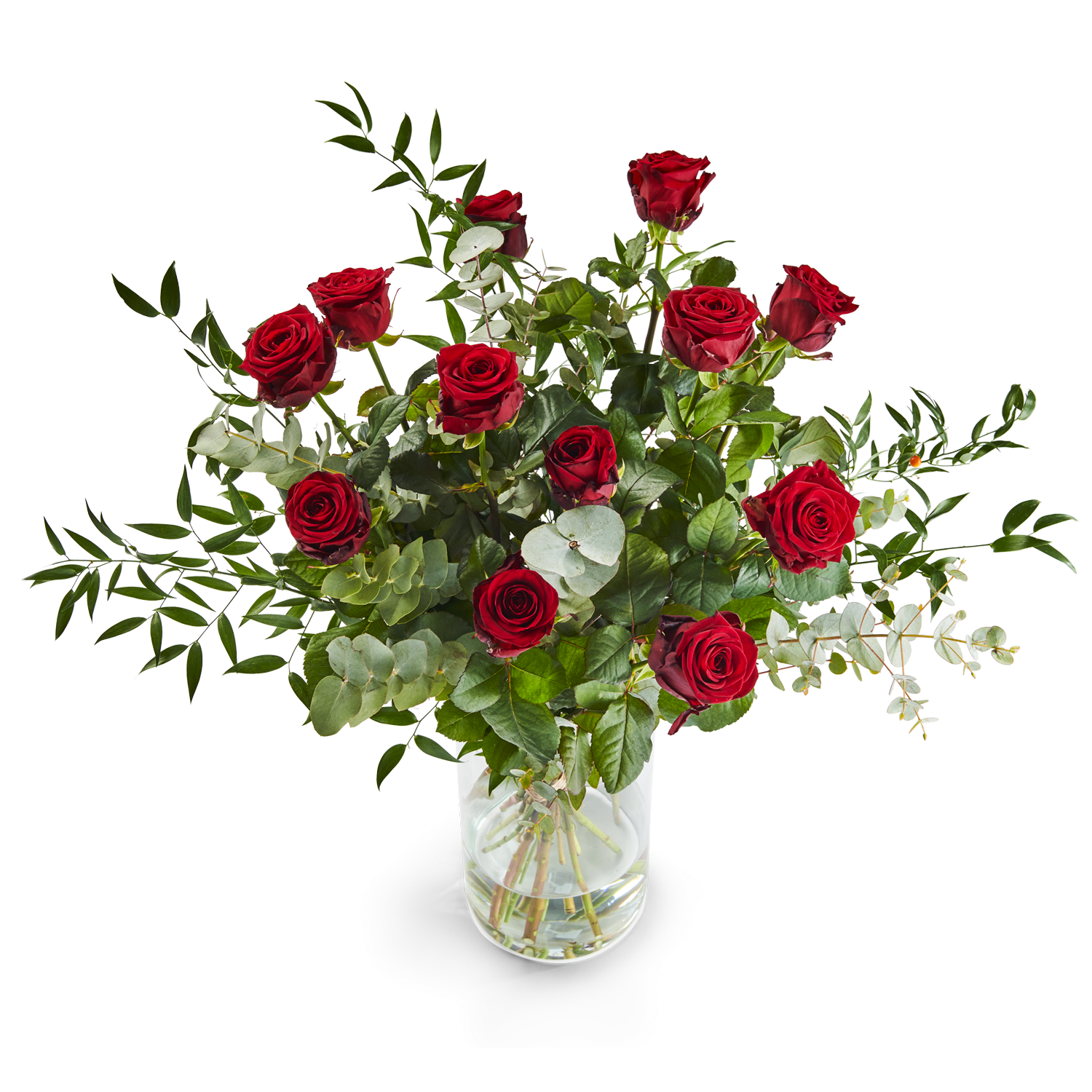 Bouquet with 12 red roses