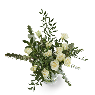 Bouquet with 12 white roses