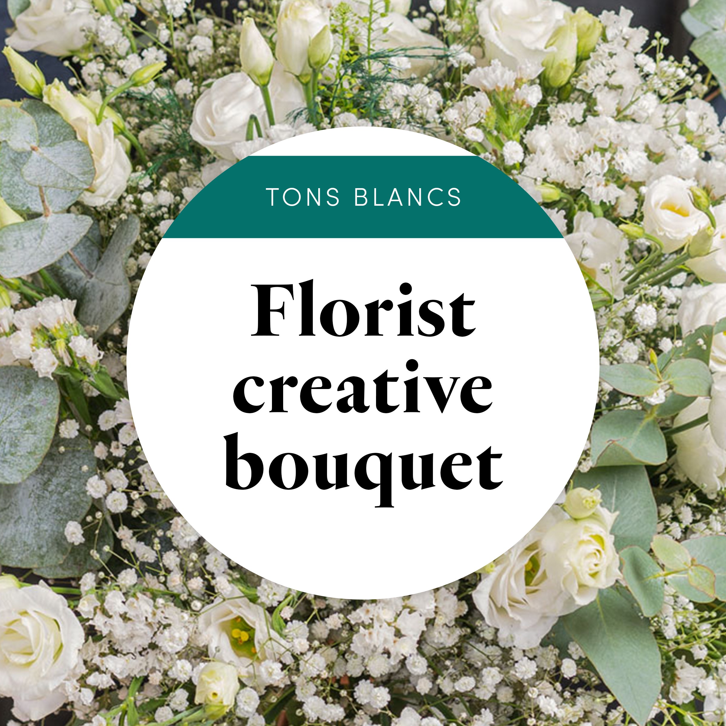 Florist creative bouquet with Chocolate - White