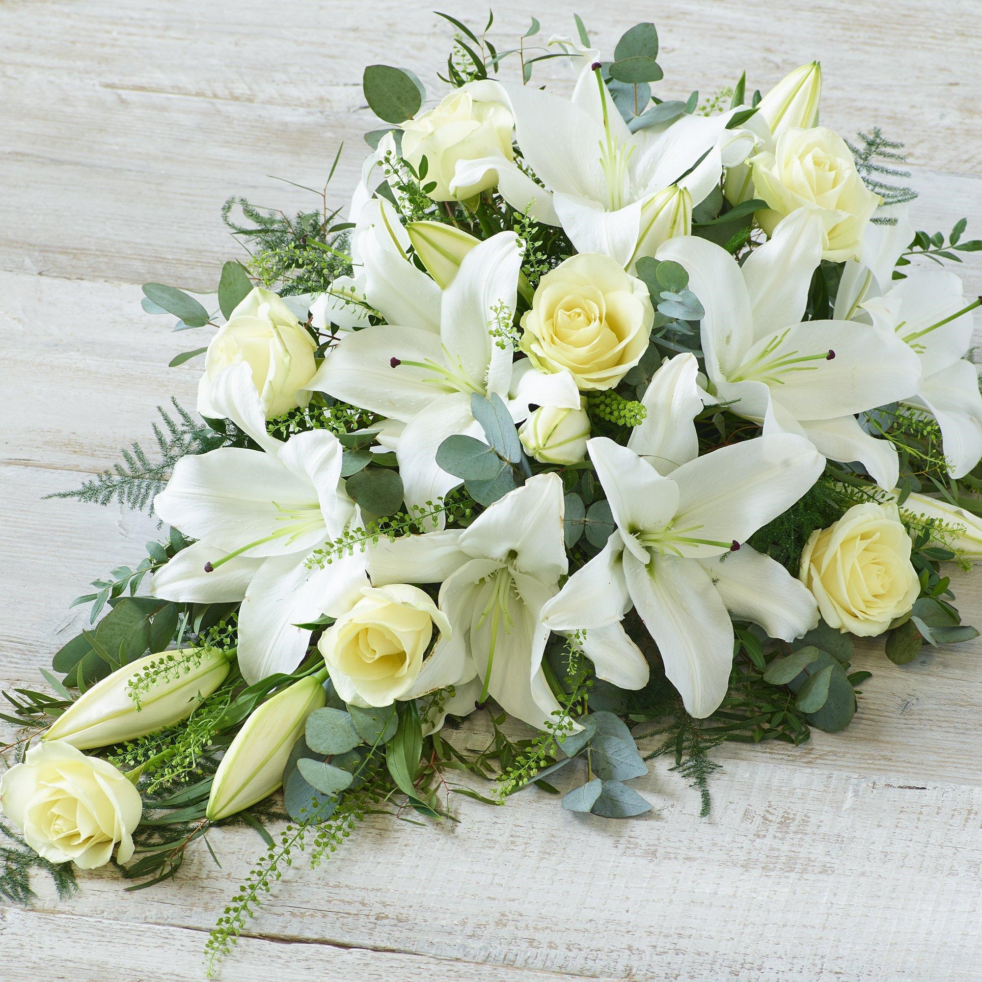 Extra Large White Rose and Lily Spray