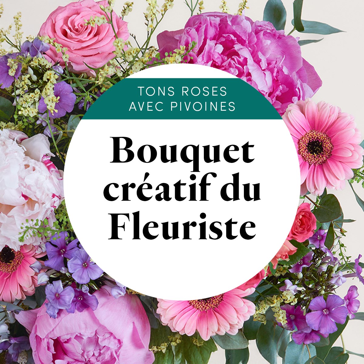 product image for Bouquet du fleuriste - Pink with peonies