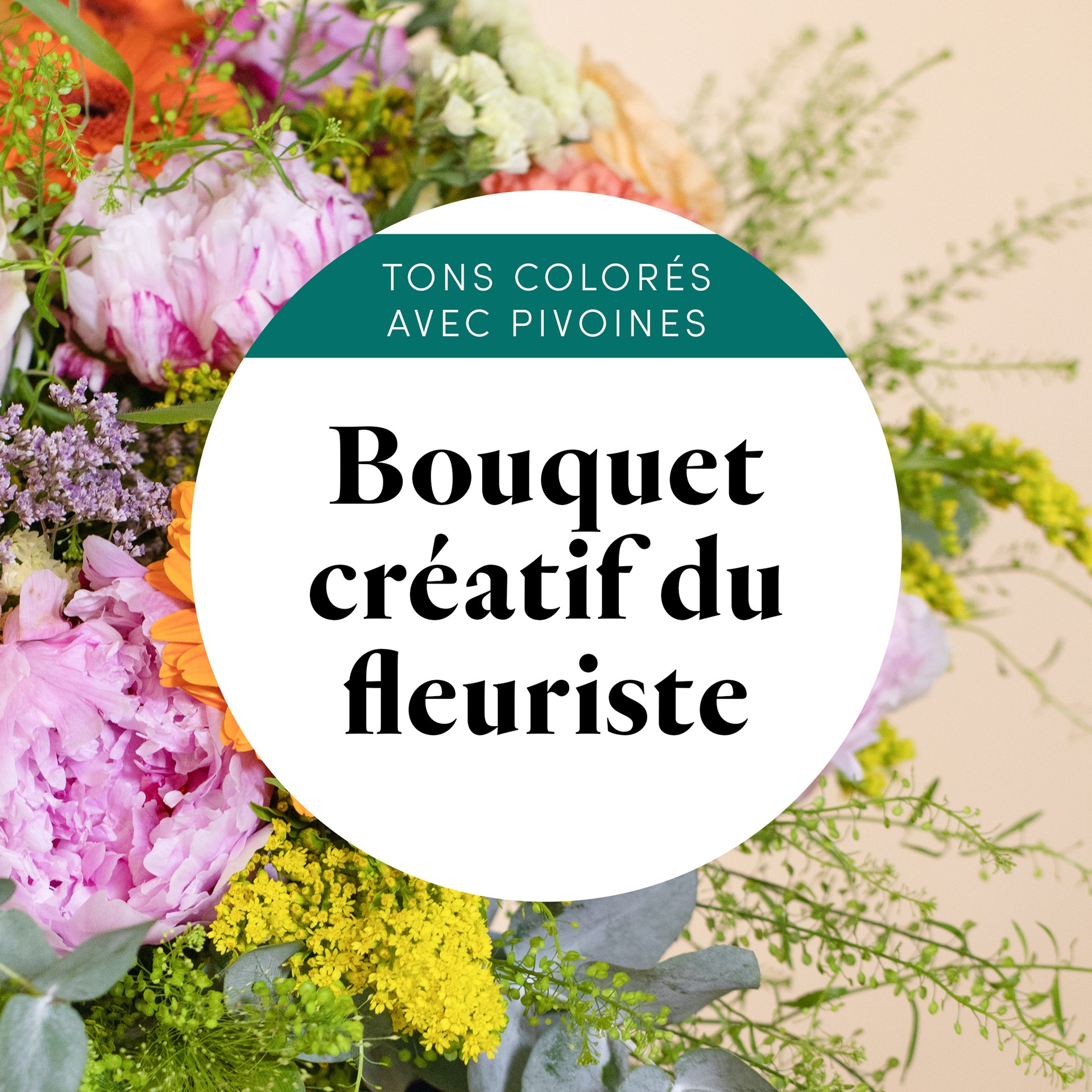 product image for Bouquet du fleuriste - Multicolored with peonies