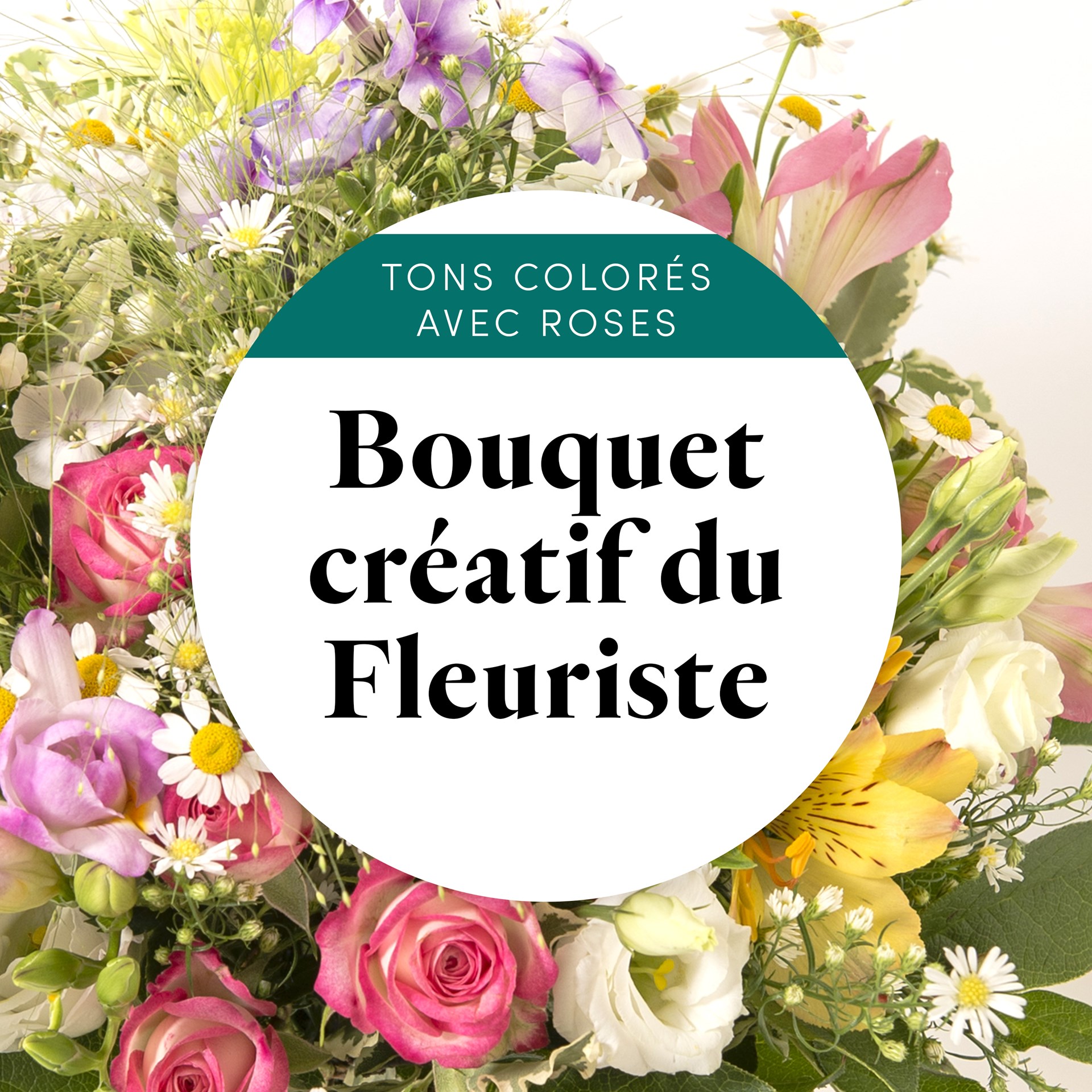 product image for Bouquet du fleuriste - Multicolored with roses
