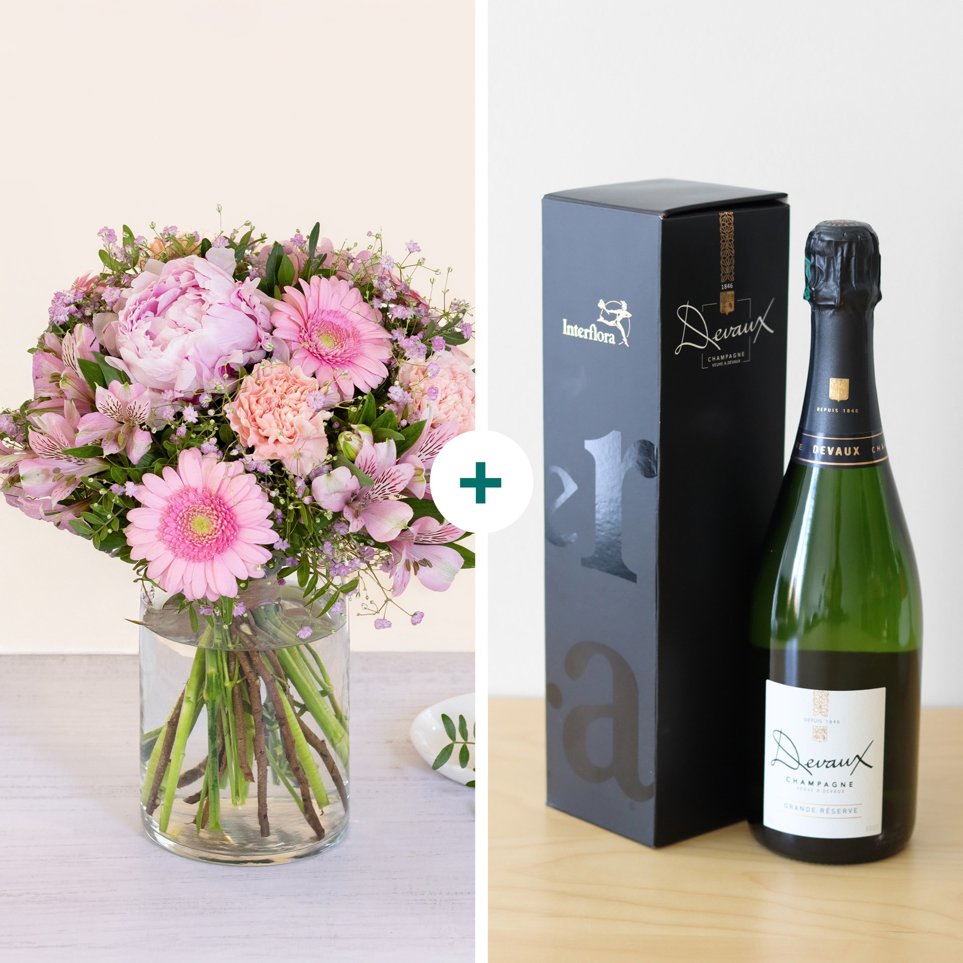product image for Petit bouquet de saison et champagne - with champagne