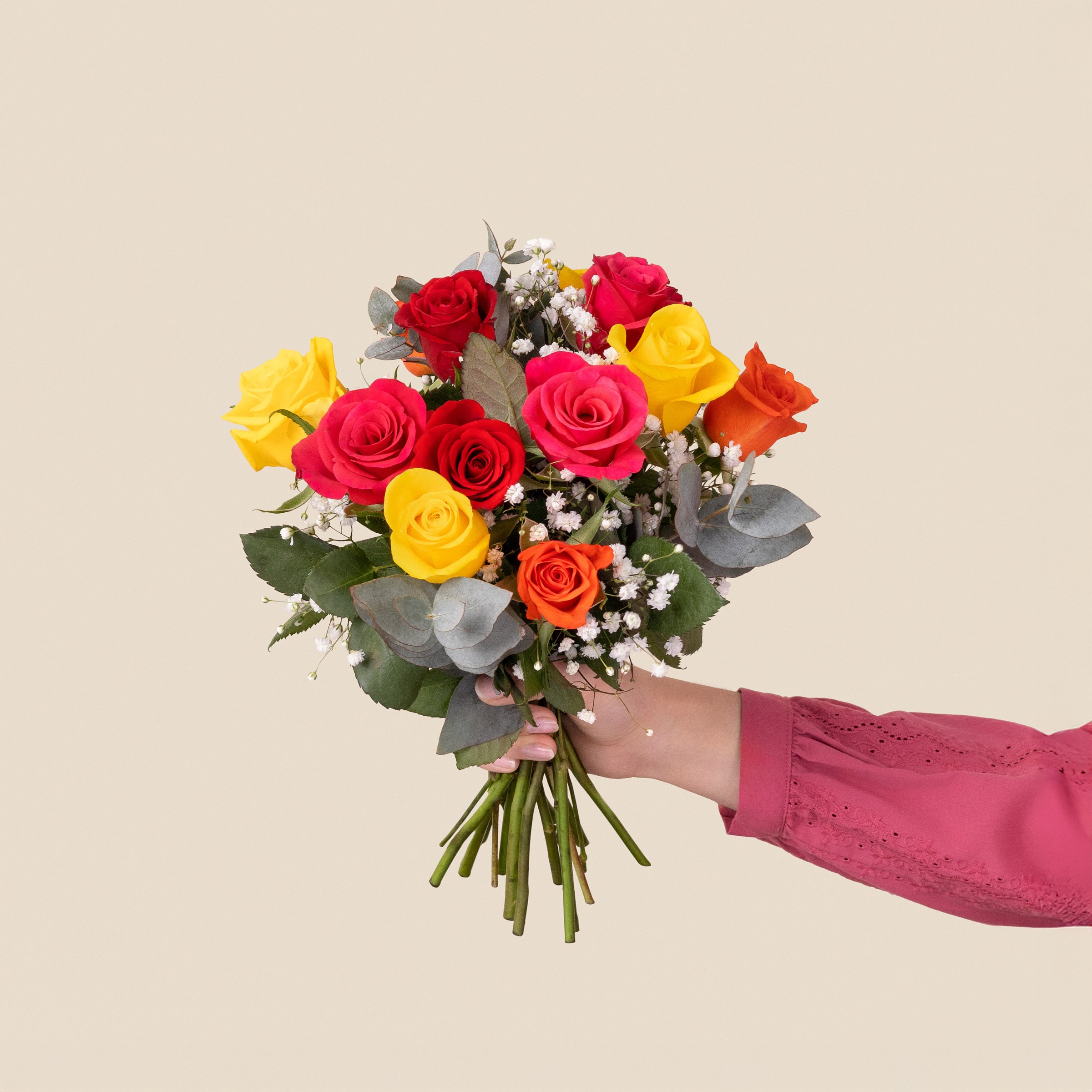 Multicolored rose bouquet - Bouquet de roses multicolores