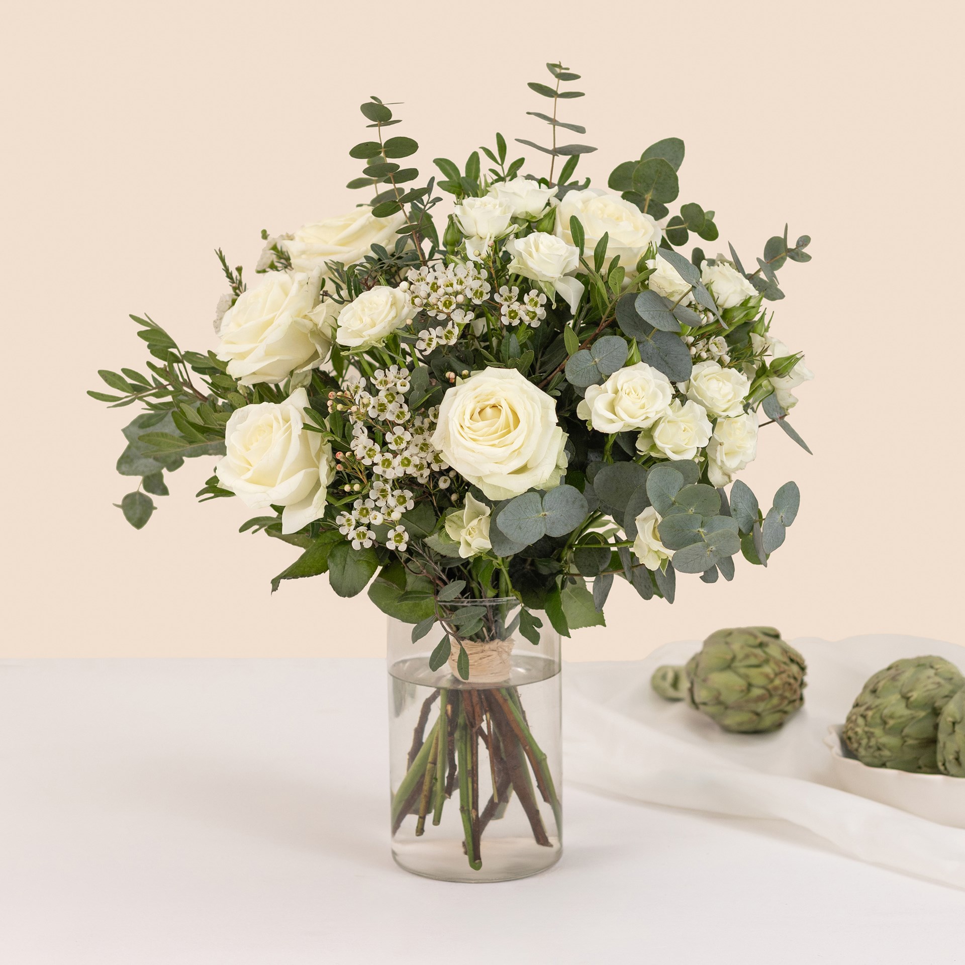 product image for White and green bouquet - Vert coton