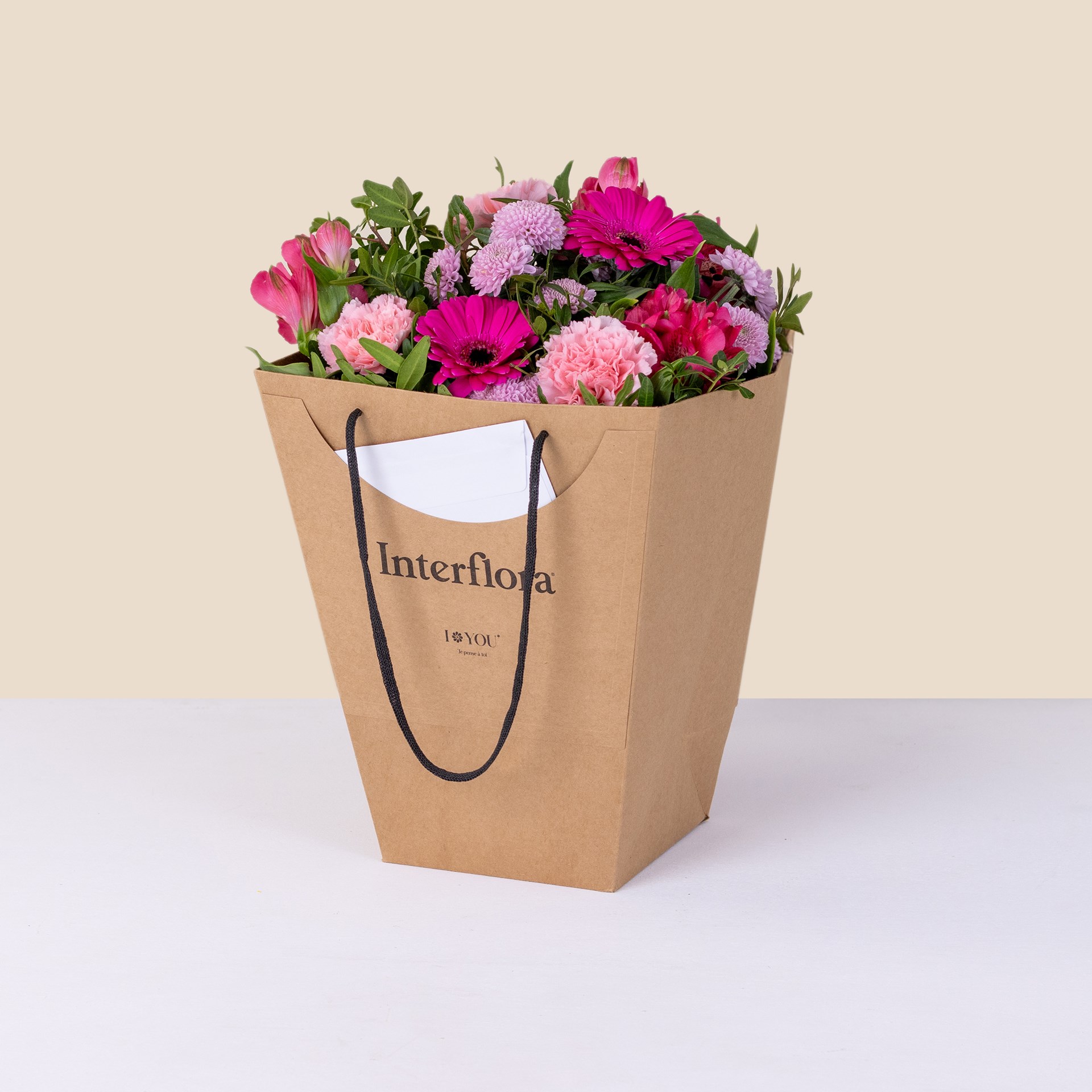 Pink powdery softness and flower bag