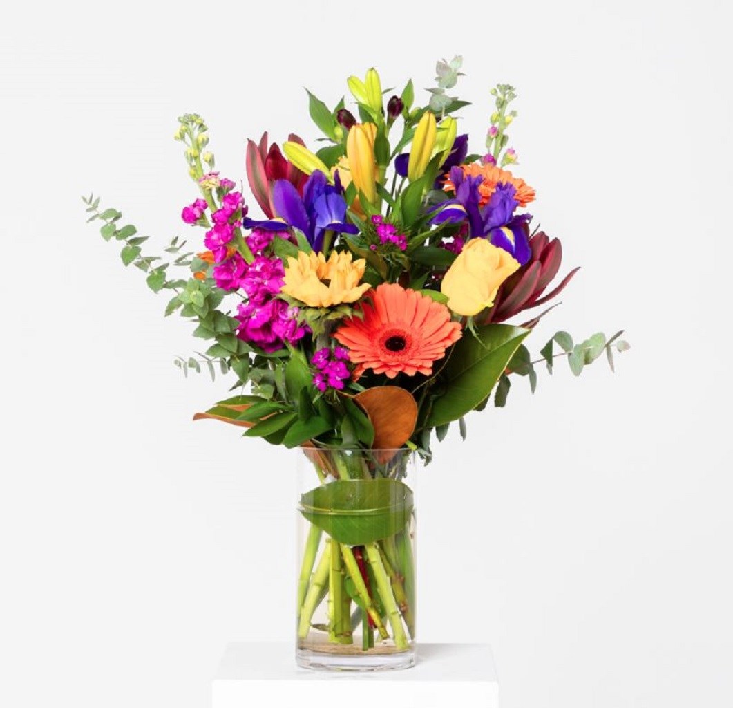 Seasonal Bright Bouquet in Vase