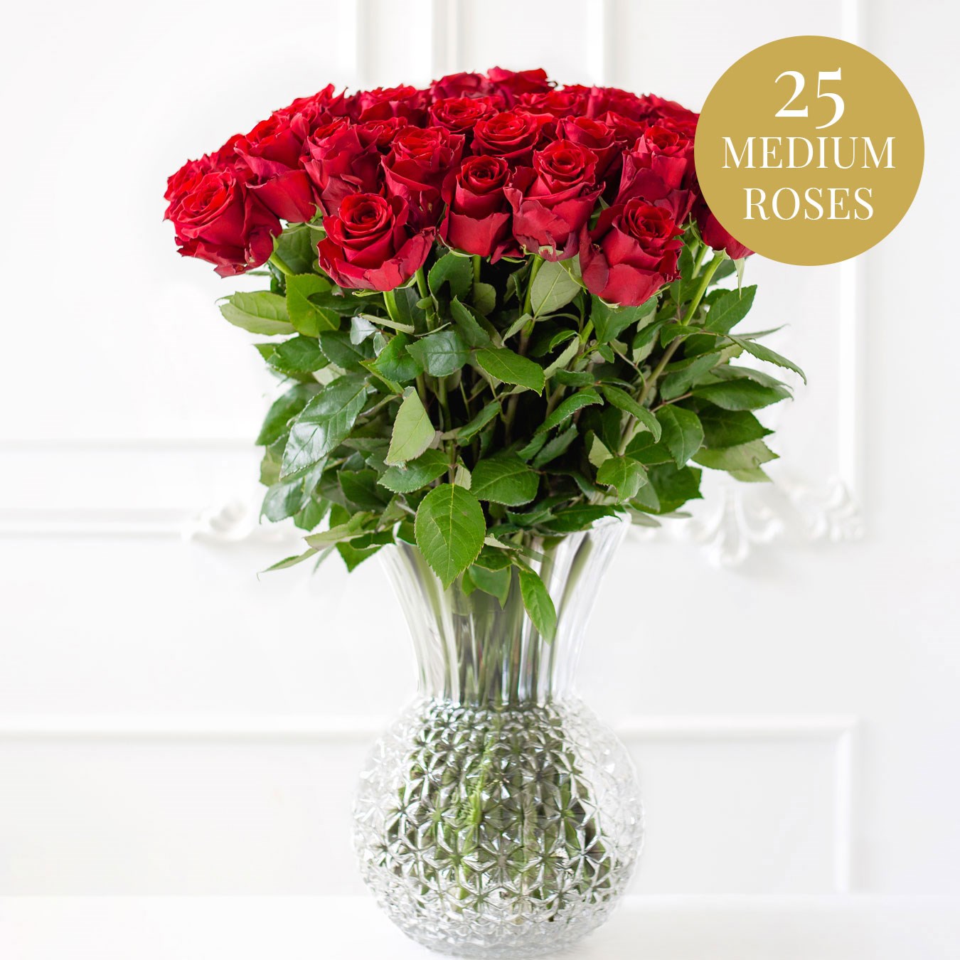 product image for 25 medium stemmed roses