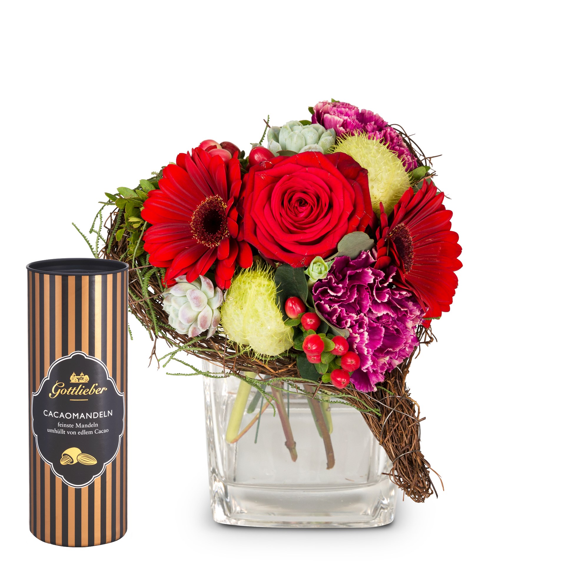 product image for Flower bouquet Only for You with Gottlieber cocoa almonds