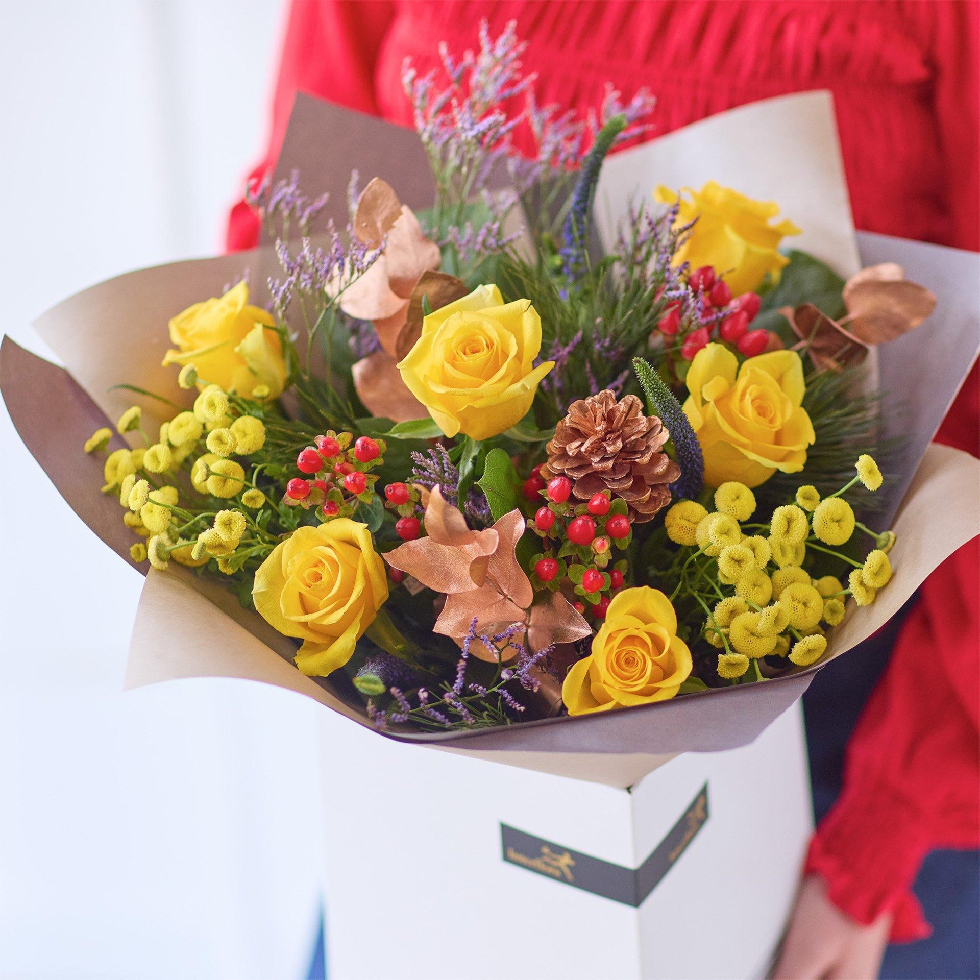 product image for Winter Yellow Rose Bouquet.