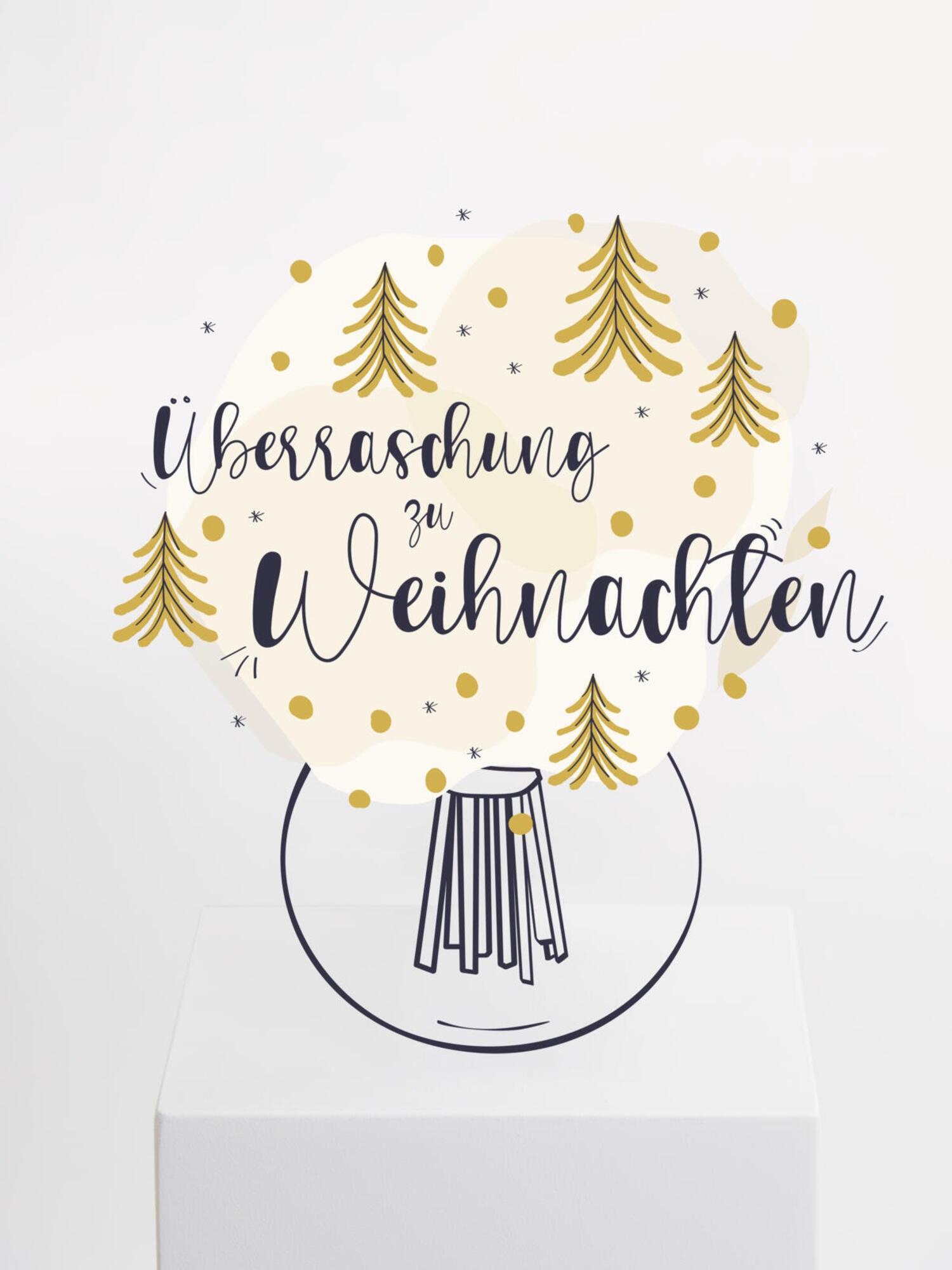 Surprise Bouquet Christmas in White-Gold