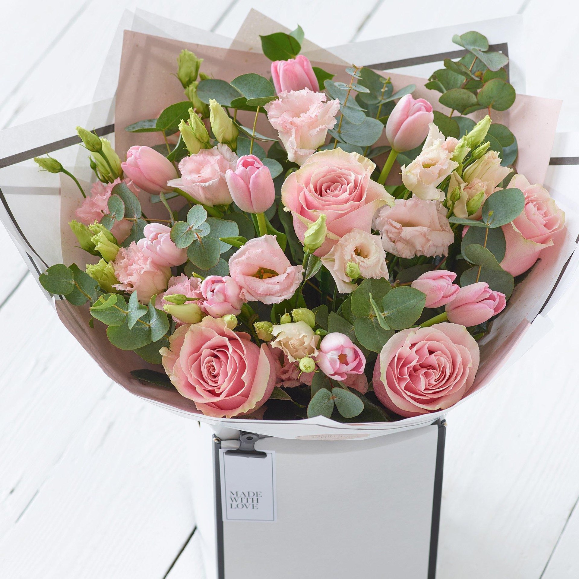 product image for Beautifully Simple Pink Tulip Bouquet.