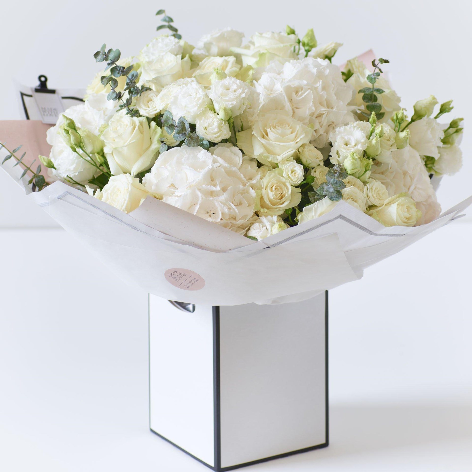 product image for Beautifully Simple Showstopper White Flower Bouquet.