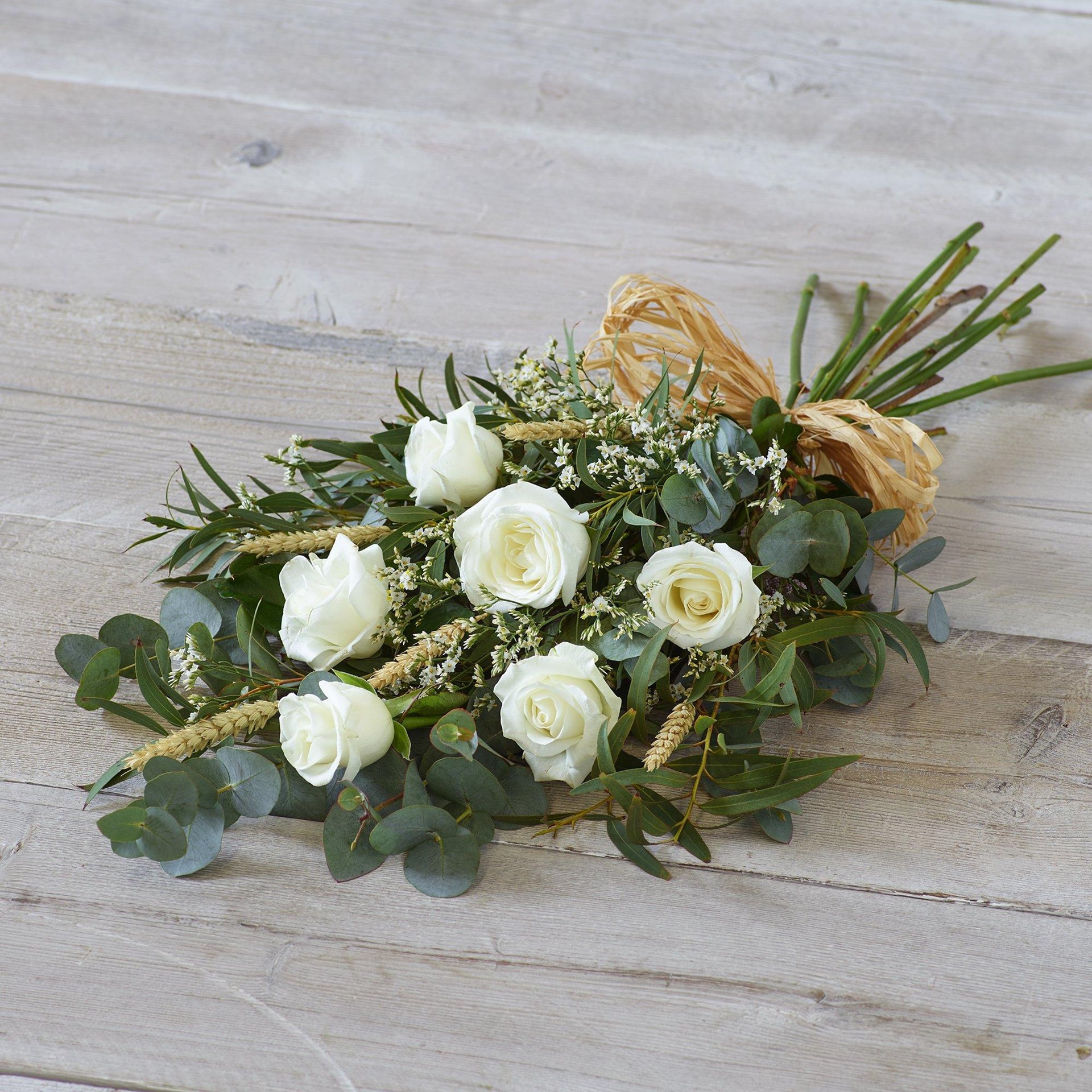 product image for Simple Rose Sheaf - White.
